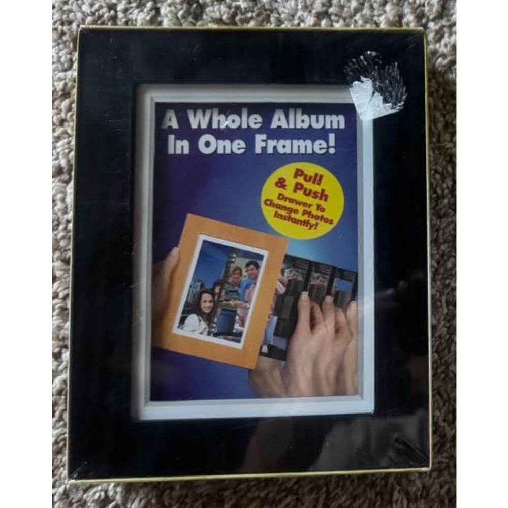 NEW Black Wood Photo Magic Whole Album in a Frame‎ holds 40 pictures 4x6" Easy